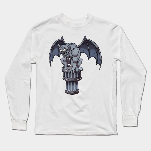 The Gargoyle Long Sleeve T-Shirt by TheMaskedTooner